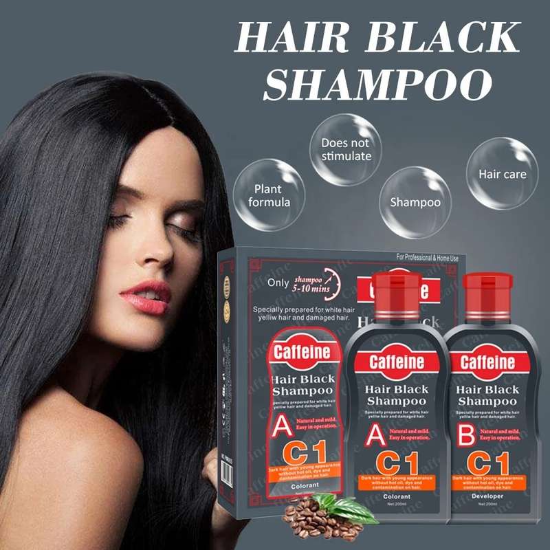 Caffeine Hair Black Shampoo Pack Of 2 x 200ml