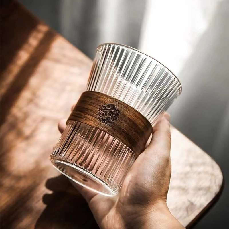 Chenshia Vintage Glass Coffee Mugs 2 Piece Coffee Mug Set 300ml
