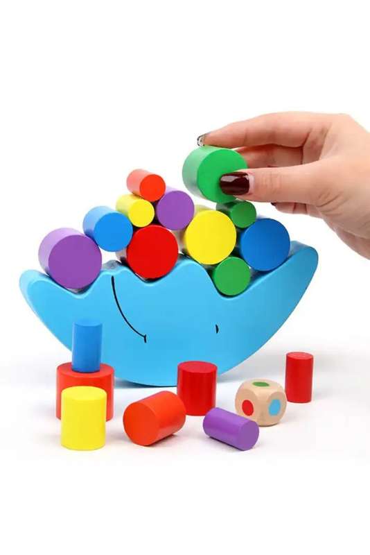 Educational Wooden Moon Balancing Toy Learning Wooden Blocks