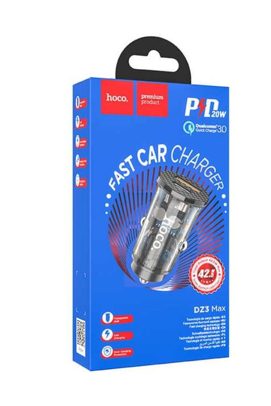 HOCO Fast Type C Car Charger 42.5 Watt Dual Port USB+ Type C DZ3 Max