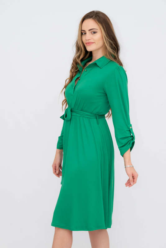 Haylee Long Sleeve Button Down Shirt Dress