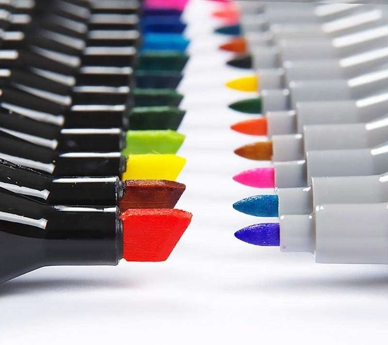 Highlighter Marker Pen Set, Double Sided Alcohol Art Markers  80 Piece