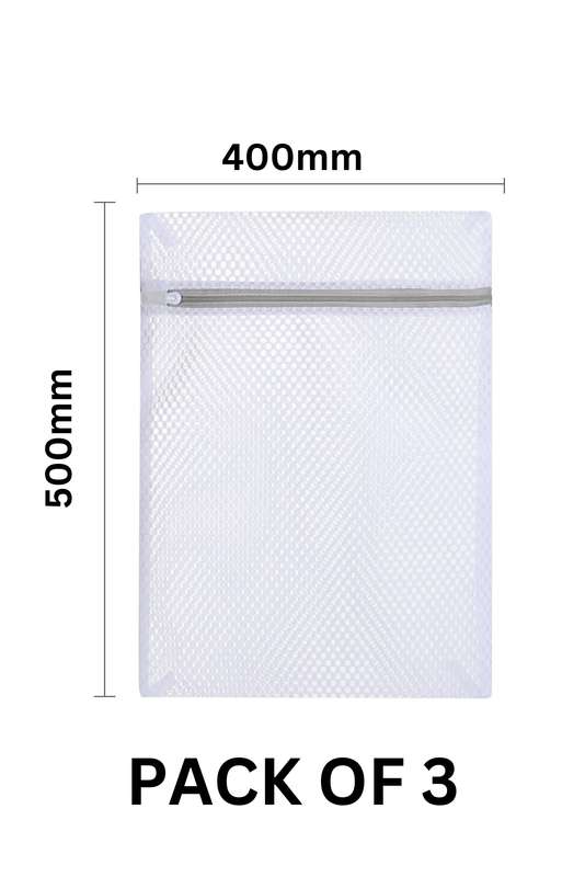 Mesh Laundry Bag - 3 Pack Durable and Reusable Wash Bag Travel Organization Bag for Garment