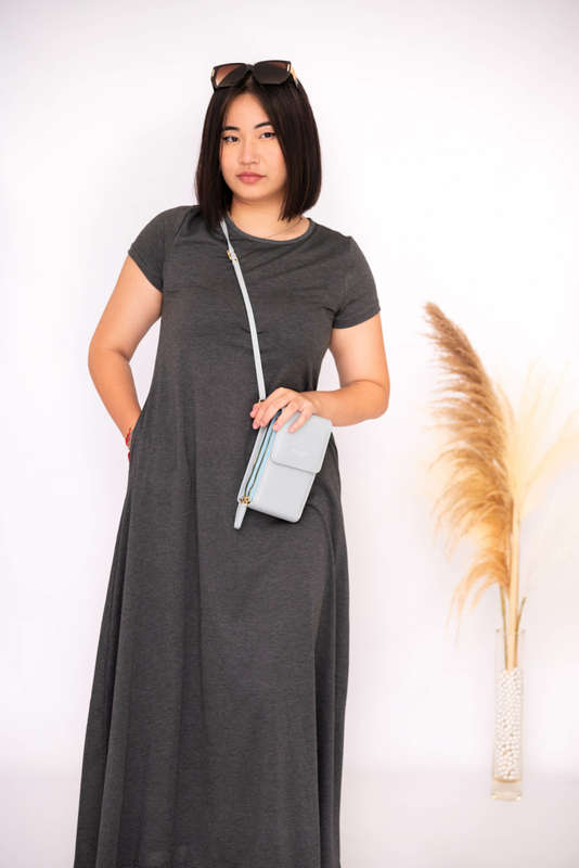 Mia Short Sleeve Maxi Dress With Pockets