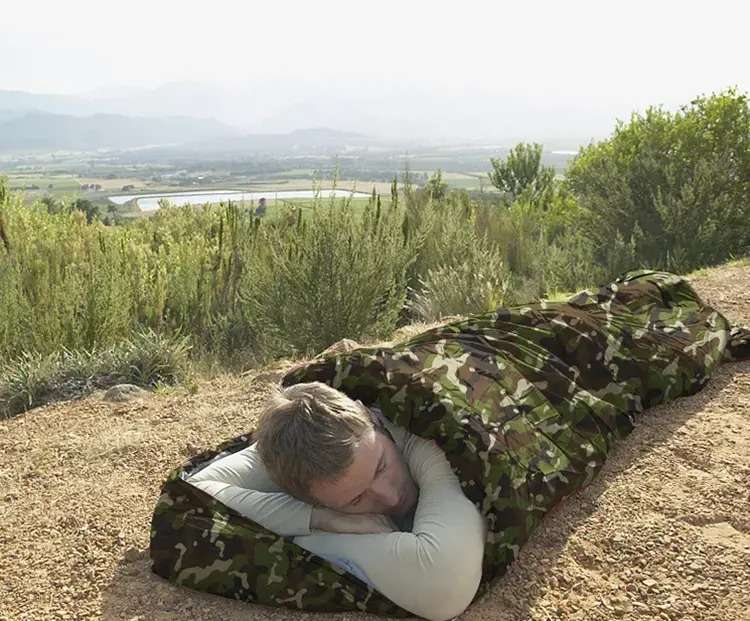 Senza Army Camouflage Travel Sleeping Bag For Adults 1800mm x 750mm