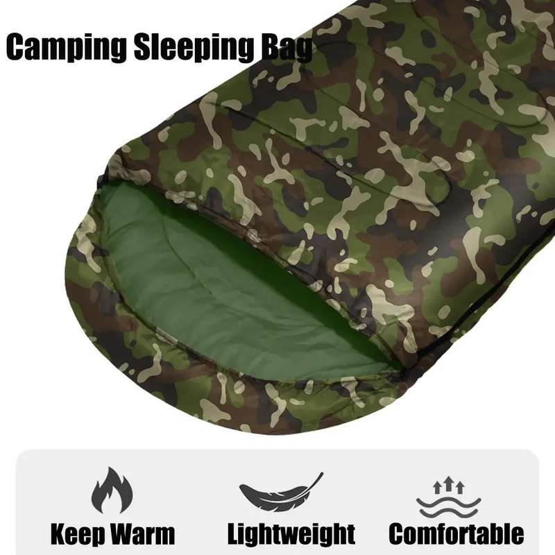 Senza Army Camouflage Travel Sleeping Bag For Adults 1800mm x 750mm