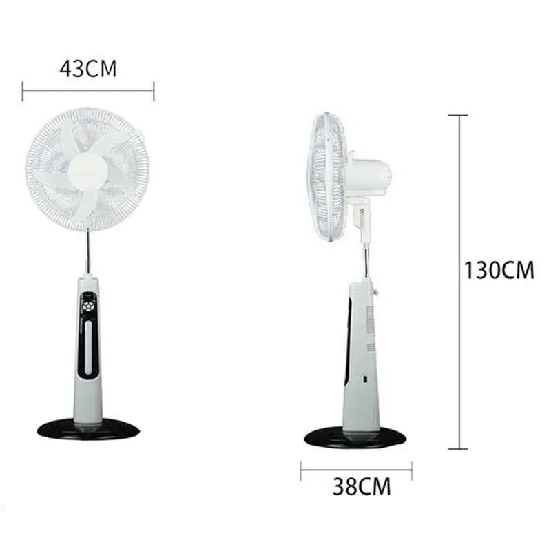 Smart Rechargeable Battery and Electric Remote Controlled Pedestal Fan /light