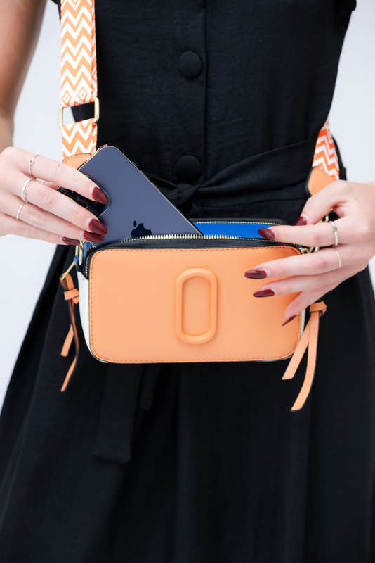 Snapshot Crossbody Sling Clutch Bag With Thick Strap