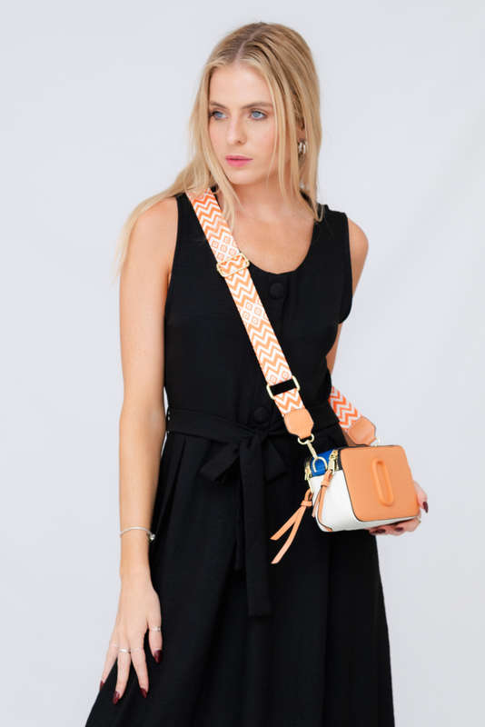 Snapshot Crossbody Sling Clutch Bag With Thick Strap