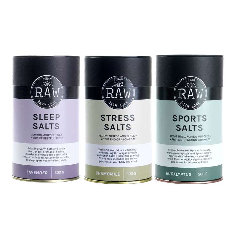 Raw Essential Oil Bath Soak Salts - Assorted