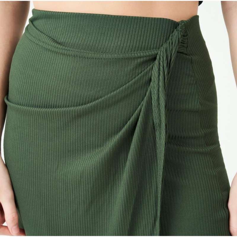 Ladies Wrap Tie Bodycon Skirt