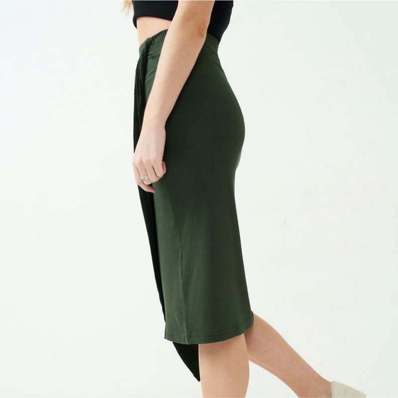 Ladies Wrap Tie Bodycon Skirt