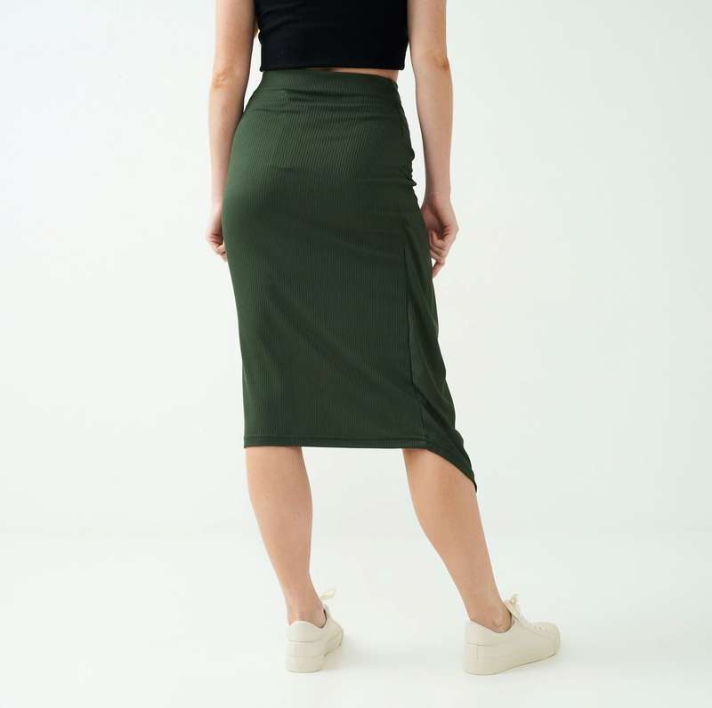 Ladies Wrap Tie Bodycon Skirt