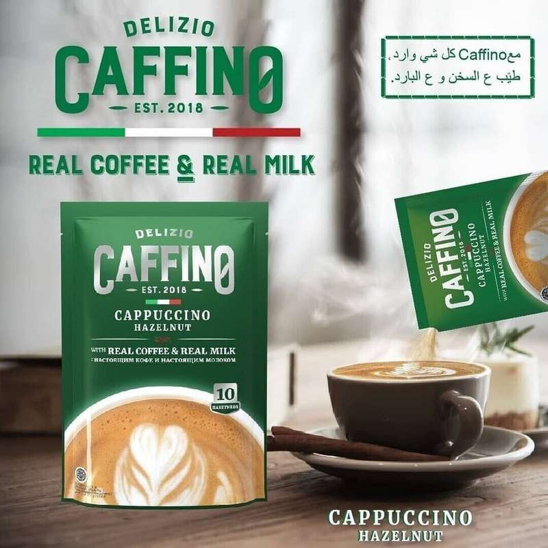 Delizio Caffino Hazelnut 3 in1 Instant Coffee 10 X 20g Sachets Per Pack