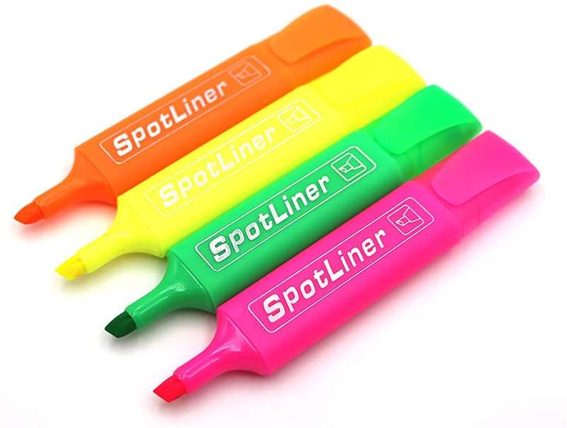 Highlighter Pens, Chisel Tip - PACK OF 8