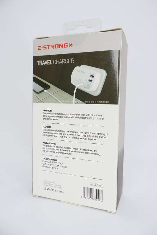 E-Strong 3.4A ES-D20 Travel Charger 3 USB