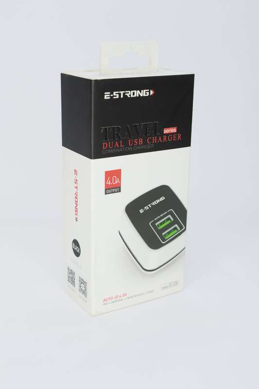 E-Strong ES-D26 Travel Dual USB Adaptor Series 4.0A  USB Type C Cable