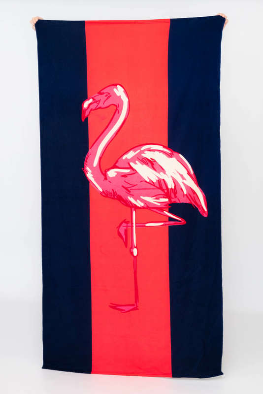 Flamingo Microfiber Beach Towel 900mm X 1800mm