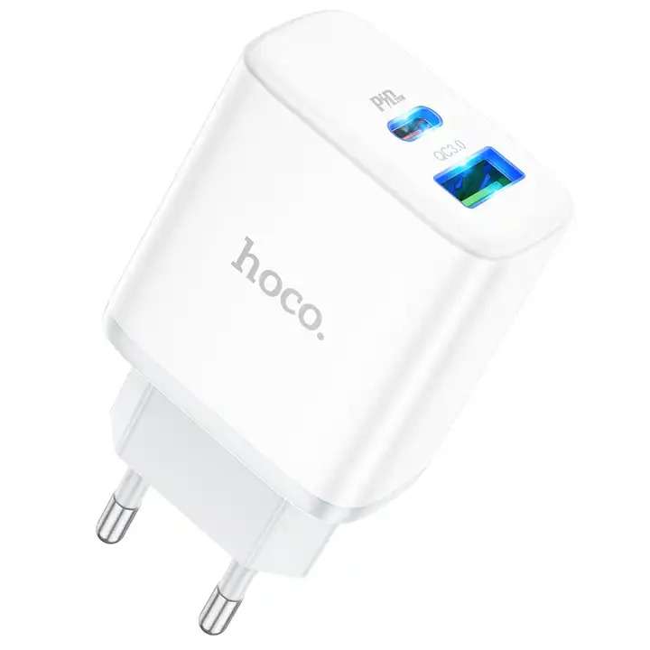 HOCO Dual Port PD20W+QC3.0 Charger Type-C & USB
