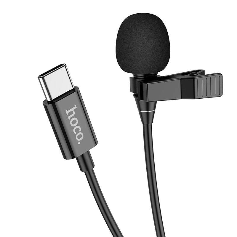 HOCO Microphone Hands Free Clip-on Mic Lavalier For Smartphone & PC Type C