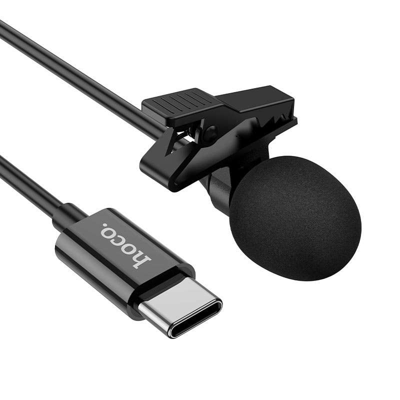 HOCO Microphone Hands Free Clip-on Mic Lavalier For Smartphone & PC Type C