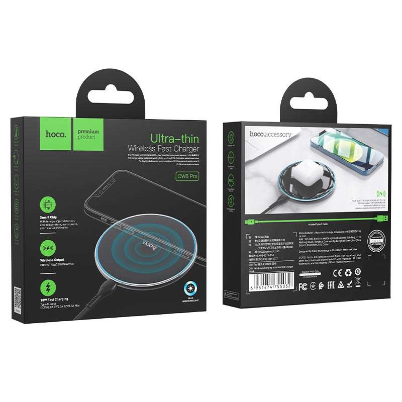 HOCO Wireless Charger CW6 Pro Easy 15W