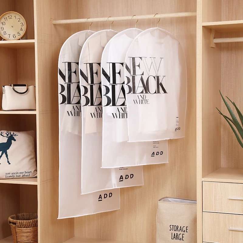 Hanging Garment Bag Clear Printed With Zipper
