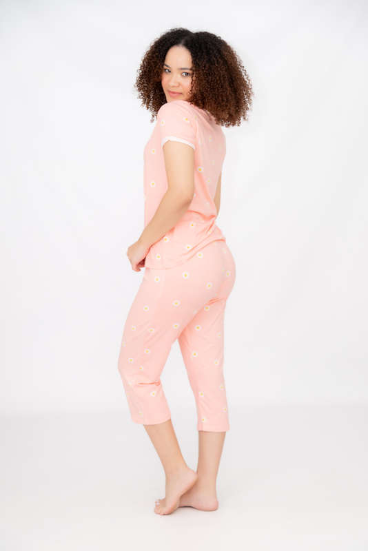 Ladies Printed 3/4 Pyjama Set