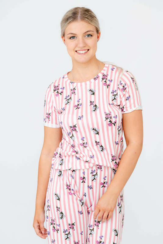 Ladies Printed Summer 3/4 Pyjama Set