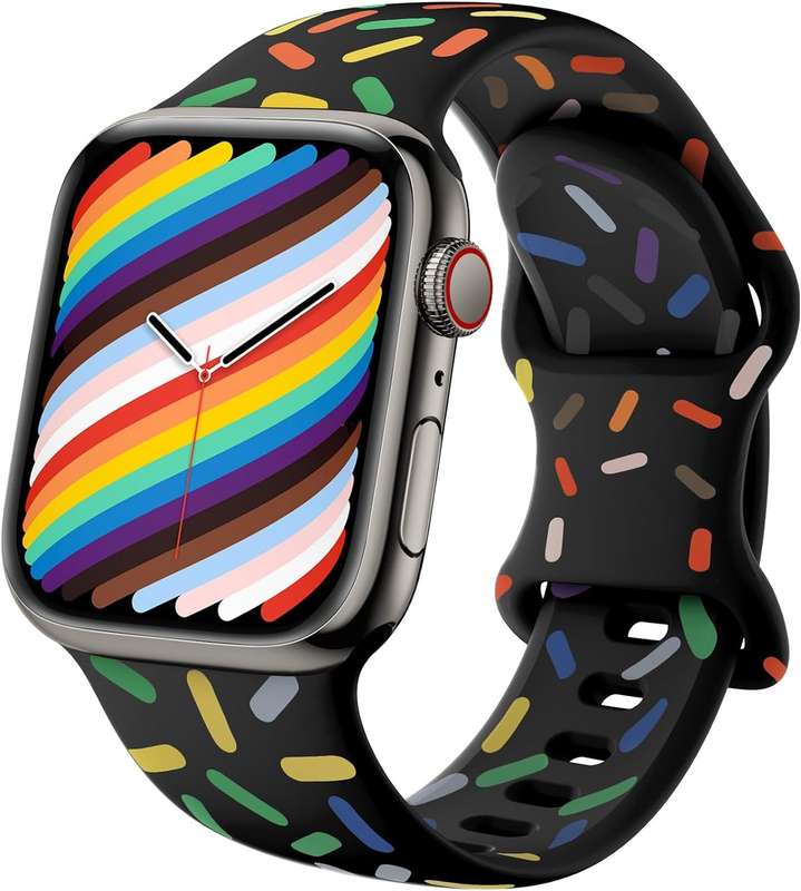Rose Gold Smart Watch S9 BIG Bluetooth Call Heart Rate Fitness Tracker & 2 Straps 44mm Black