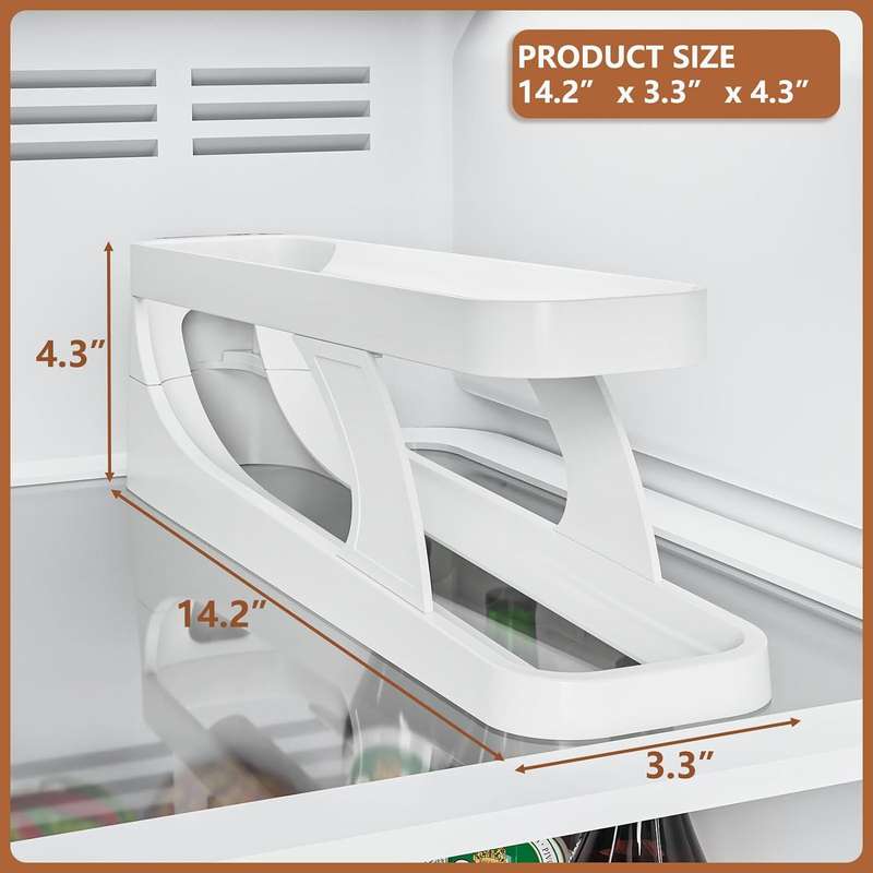Auto Rolling Egg Holder For Refrigerator Storage Container