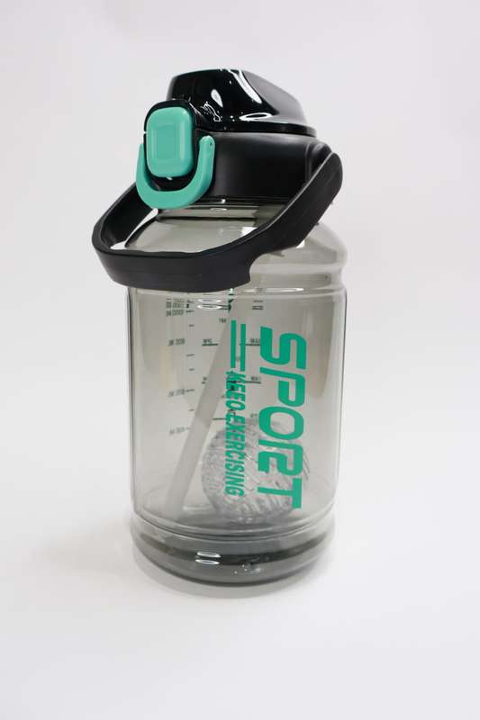 1500ml Gym Shaker Transparent Motivational Water Bottle