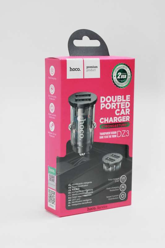 HOCO D23 USB Double Port Car Charger Block