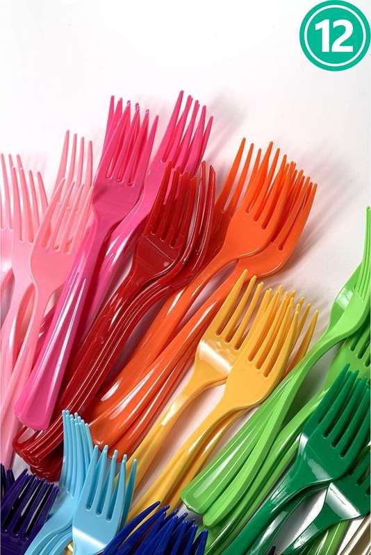Paint Party Cutlery 12 Plastic Utensils Forks