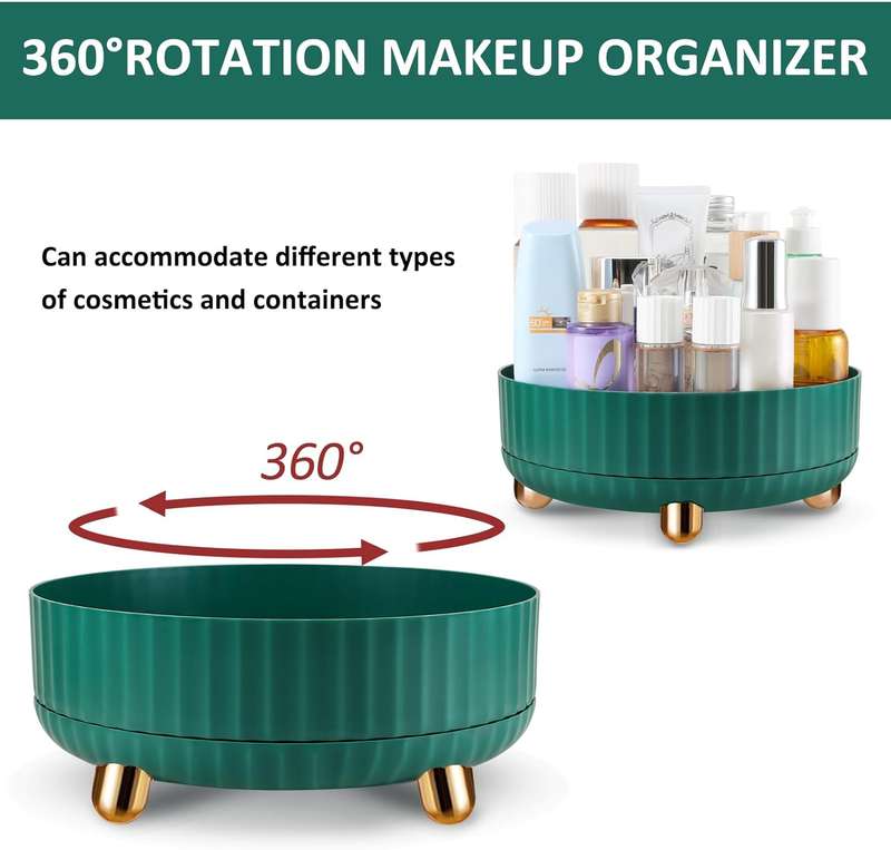 Rotating Multifunctional Vanity Cosmetic Storage Organizer