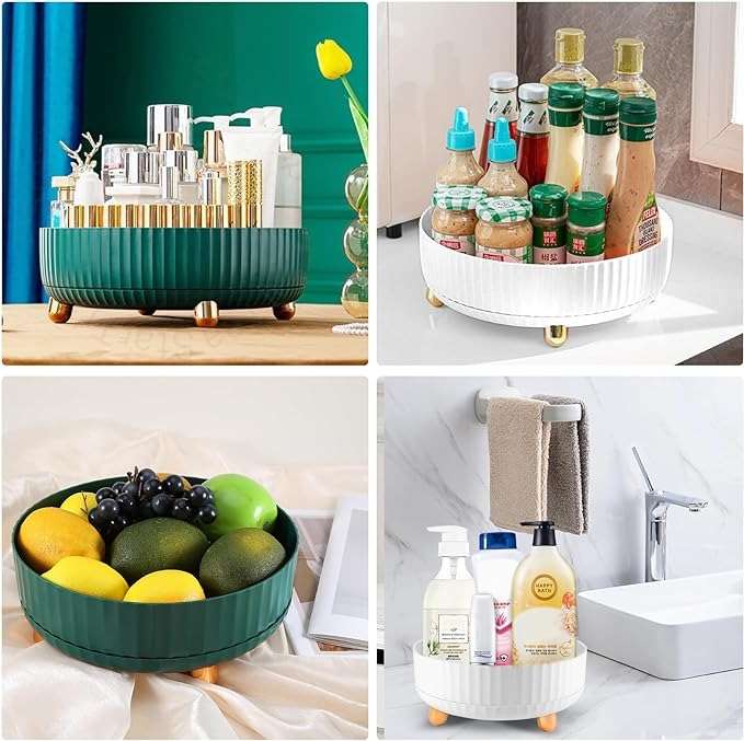 Rotating Multifunctional Vanity Cosmetic Storage Organizer