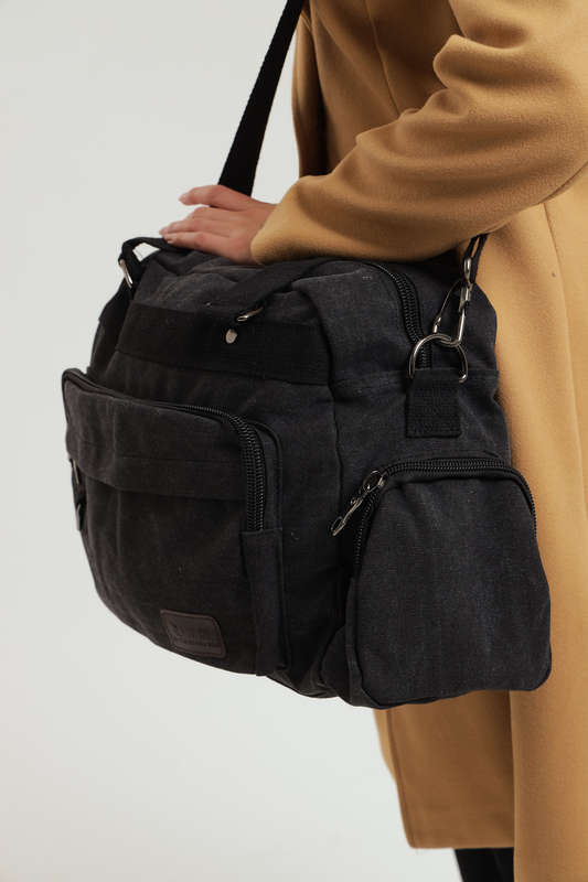 Senza Large Capacity Canvas Shoulder Weekend Travel Luggage Handbag Duffle Bag