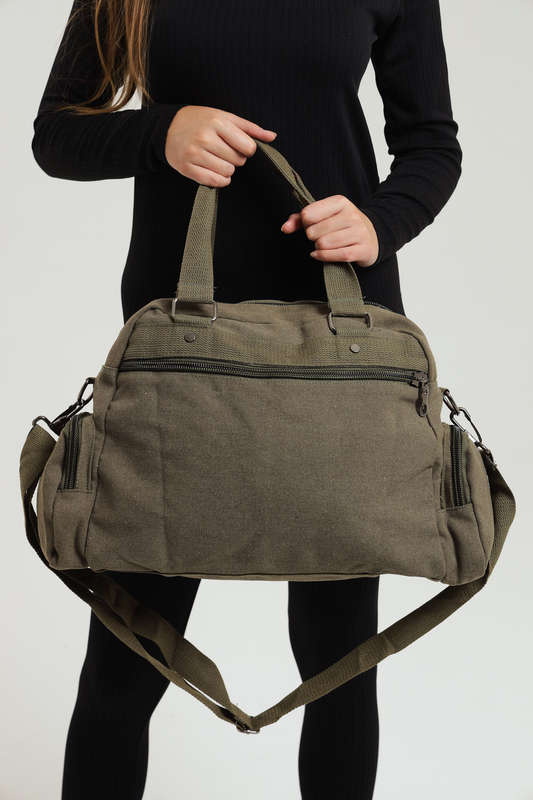Senza Large Capacity Canvas Shoulder Weekend Travel Luggage Handbag Duffle Bag