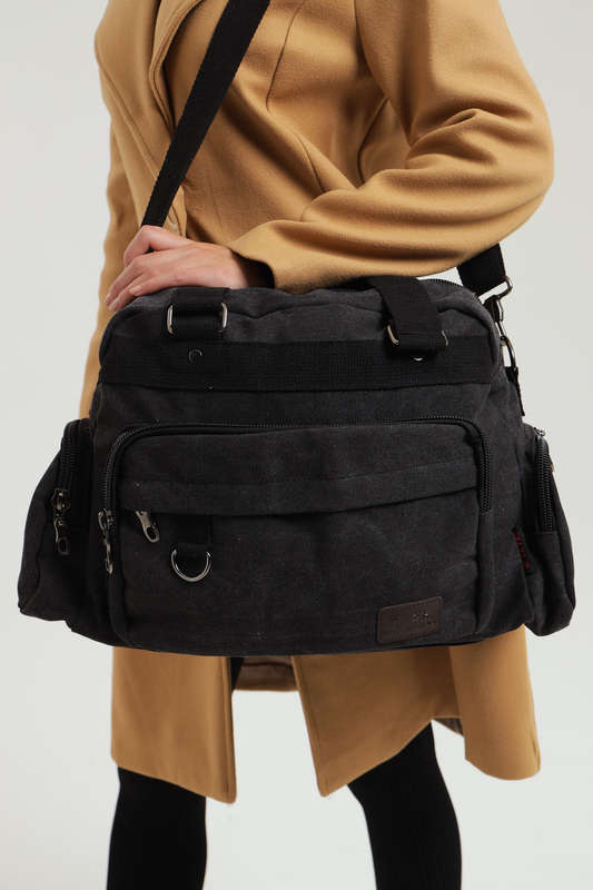 Senza Large Capacity Canvas Shoulder Weekend Travel Luggage Handbag Duffle Bag