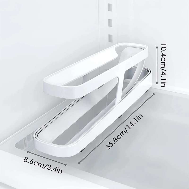 Auto Rolling Egg Holder For Refrigerator Storage Container