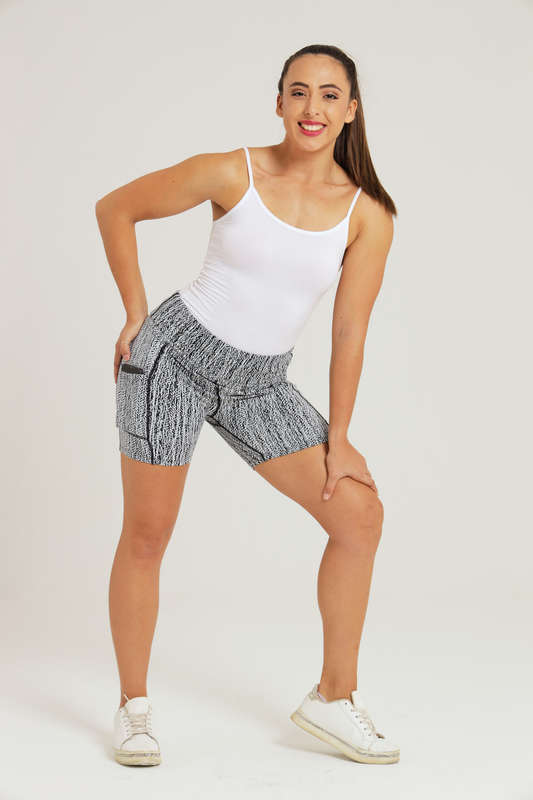 Senza High Performance Gym Shorts Running Shorts High Waist With 2 Pockets