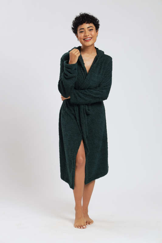 Blake Cozy Huggle Lightweight Hooded Winter Belted Gown