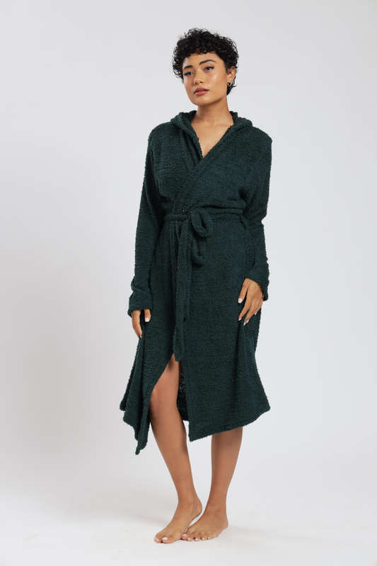 Blake Cozy Huggle Lightweight Hooded Winter Belted Gown