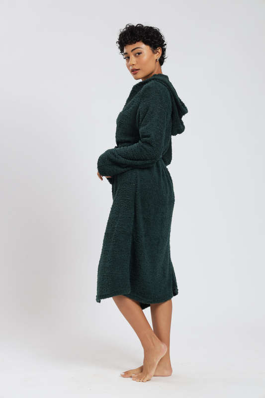 Blake Cozy Huggle Lightweight Hooded Winter Belted Gown