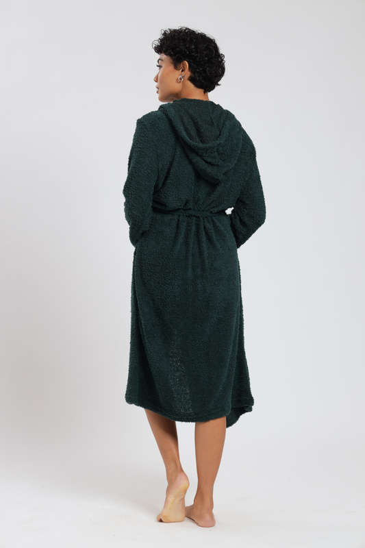 Blake Cozy Huggle Lightweight Hooded Winter Belted Gown