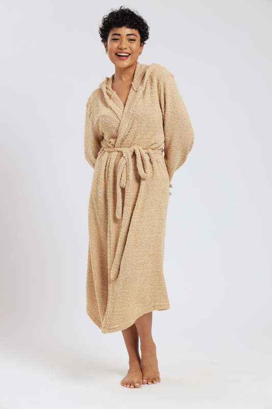 Blake Cozy Huggle Lightweight Hooded Winter Belted Gown