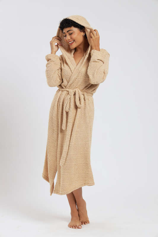 Blake Cozy Huggle Lightweight Hooded Winter Belted Gown
