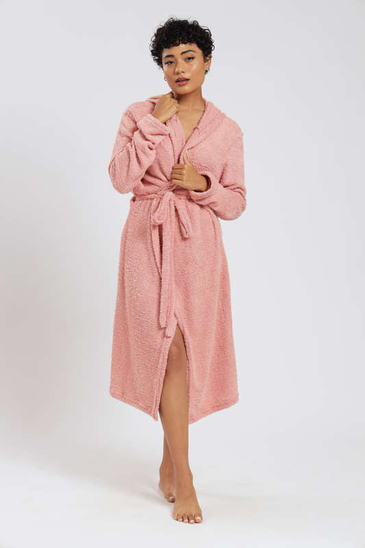 Blake Cozy Huggle Lightweight Hooded Winter Belted Gown