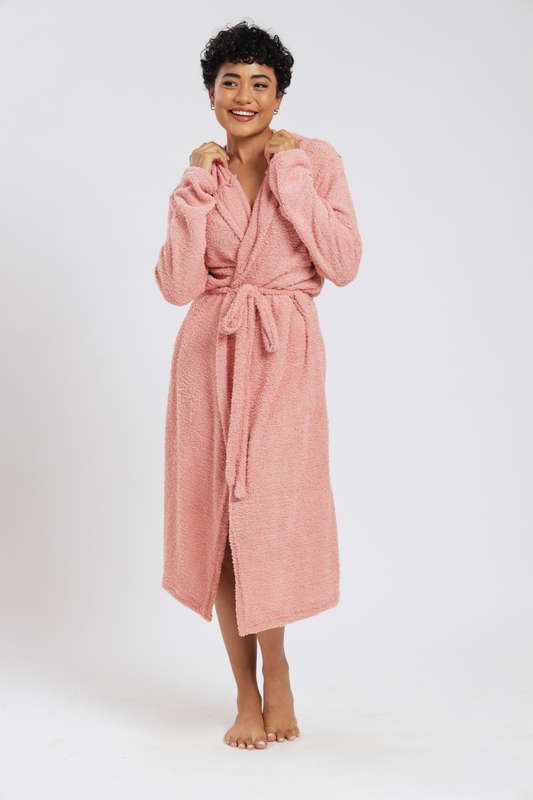 Blake Cozy Huggle Lightweight Hooded Winter Belted Gown
