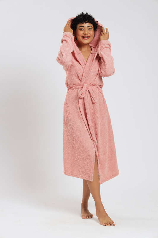 Blake Cozy Huggle Lightweight Hooded Winter Belted Gown